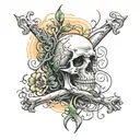 Holy death tattoo design idea