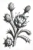 prickly pear cactus tattoo design idea
