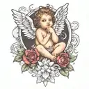 cherub tattoo design idea