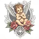 cherub tattoo design idea