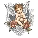 cherub tattoo design idea