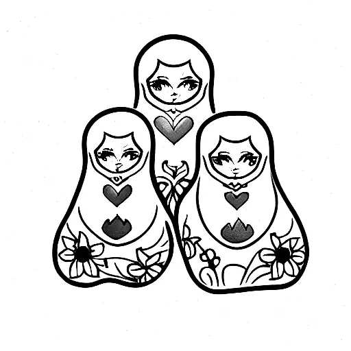 Russian dolls  tattoo design idea