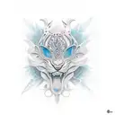 Crystal tattoo design idea