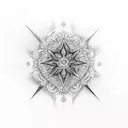 Crystal tattoo design idea