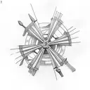 western windmill  tattoo design idea