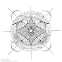 astrolabe tattoo design idea