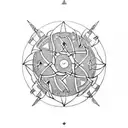 Viking symbols, compasses, constellations, Celtic symbols tattoo design idea