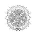 Viking symbols, compasses, constellations, Celtic symbols tattoo design idea