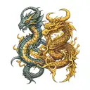 scorpion and dragon intertwined tattoo design idea