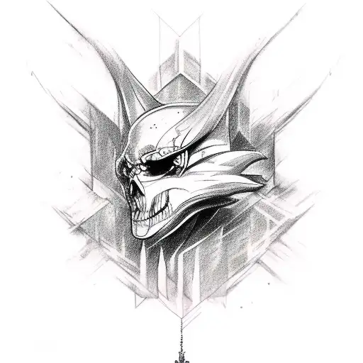 Tatto from left back to left hand fingers, dark design, glyphys, dark magic, warlock, ice, wind, purple and black color tattoo design idea