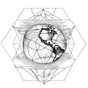 evolution of earth  tattoo design idea