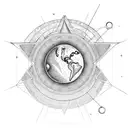 evolution of earth  tattoo design idea