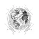 evolution of earth  tattoo design idea