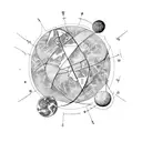 evolution of earth  tattoo design idea