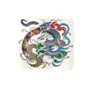 A traditional Japanese sleeve tattoo depicting the zodiac animals (horse, monkey, rabbit, snake, rat) in a vibrant and intricate design tattoo design idea