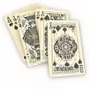 poker cards face-down card, 8 club, 2 a's, 8 pikes tattoo design idea
