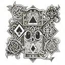 aces and eights tattoo design idea