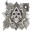aces and eights tattoo design idea