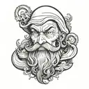 Clam shell with a beard   tattoo design idea