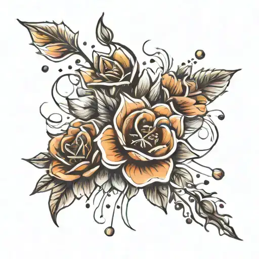 a fine line tattoo inspired by summer rain tattoo design idea