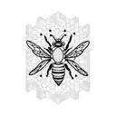 bee honeycomb tattoo design idea