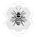bee honeycomb tattoo design idea