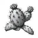 prickly pear cactus tattoo design idea