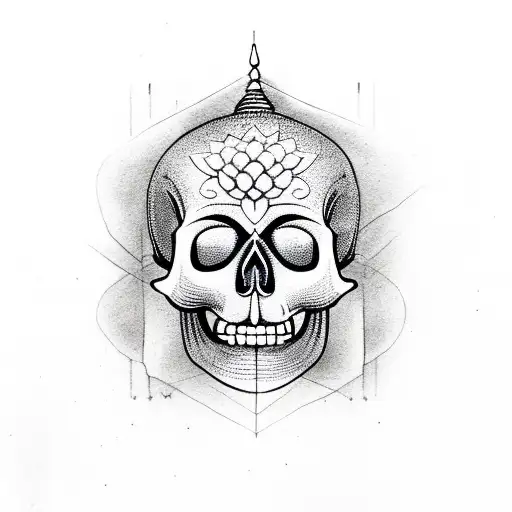 Hand Drawn Buddha Head Lotus Decoration Stock Vector (Royalty Free)  495874813 | Shutterstock