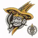 Temple maya tattoo design idea