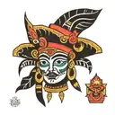 Temple maya tattoo design idea