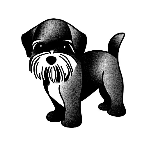 Dog malteser shih tzu  tattoo design idea
