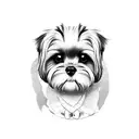 Dog malteser shih tzu  tattoo design idea