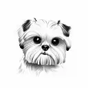 Dog malteser shih tzu  tattoo design idea