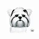 Dog malteser shih tzu  tattoo design idea