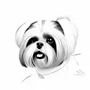 Dog malteser shih tzu  tattoo design idea