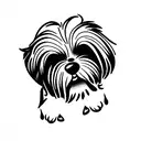 Dog malteser shih tzu  tattoo design idea