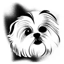 Dog malteser shih tzu  tattoo design idea