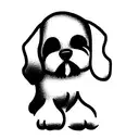 Dog malteser shih tzu  tattoo design idea
