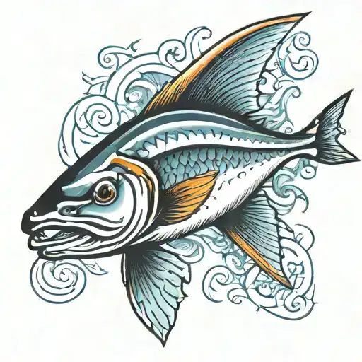 remora Fish tattoo design idea