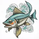remora Fish tattoo design idea