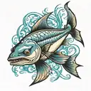 remora Fish tattoo design idea