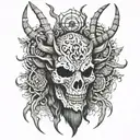 Wendigo tattoo design idea