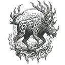 Wendigo tattoo design idea