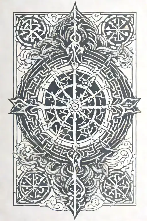 Vegvisir intertwined tattoo design idea