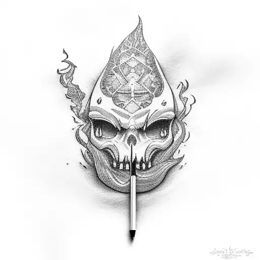 smoking a blunt tattoo design idea