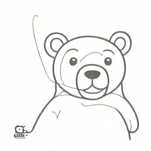 white gummy bear  tattoo design idea