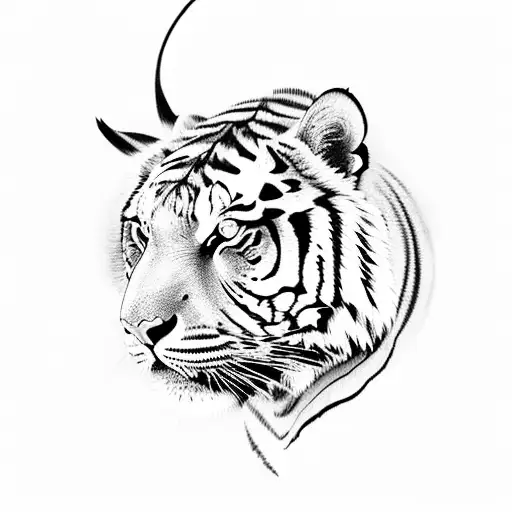 tiger and dragon tattoo design idea