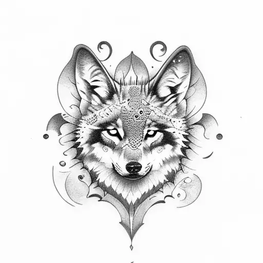 Butterfly, Moon, Wolf, Sunflower, Eveil eye tattoo design idea