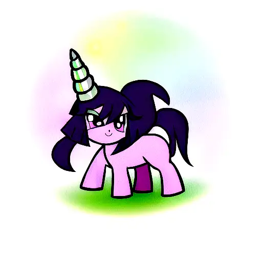 my little pony style dark unicorn tattoo design idea
