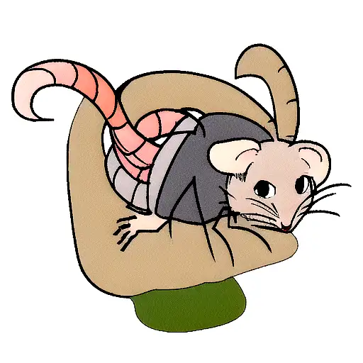 Rat and a Worm tattoo design idea